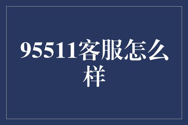 95511客服怎么样