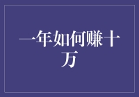 创造性思维：探索一年内如何实现十万元收入的多元路径