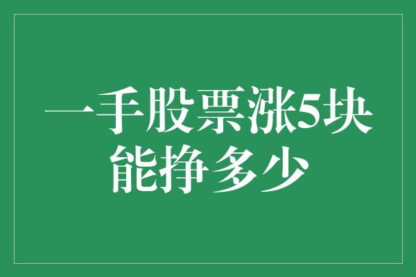 一手股票涨5块能挣多少