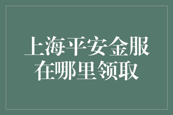 上海平安金服在哪里领取