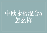 从永裕到永恒，中欧永裕混合A：投资界的渭水之战