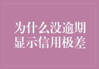 为什么没逾期却显示信用极差？深度解析信用评估的复杂性