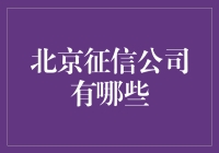 北京征信公司行业指南：洞察信用领域的多样选择