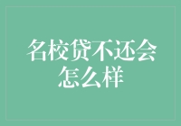 名校贷不还？后果很严重！