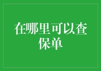 在哪里可以查询保单信息：一份详尽的指南