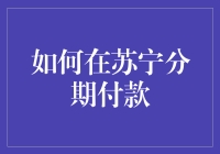 如何在苏宁分期付款：让剁手党的钱包不再痛？