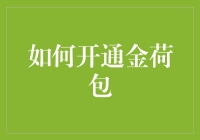 揭秘！新手必看教程：如何开通金荷包？