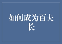 成为百夫长的秘密：揭秘金融领域的快速成长之路