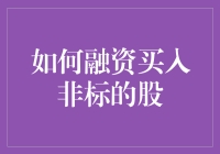 如何融资买入非标准股票：策略与注意事项