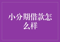 小分期借款：一种新兴的借贷方式及其潜在风险