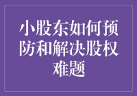 小股东如何预防与解决股权难题：法律视角下的策略思考