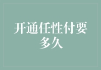 开通任性付要多久：从申请到审核的全流程解析