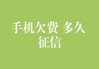 手机欠费多久会反映在个人征信报告上？