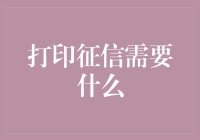 打印征信报告需要什么——专业流程指南