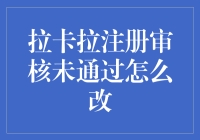 拉卡拉注册审核未通过？别急，让我来给你支几招！