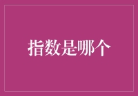 指数：金融市场的关键指标