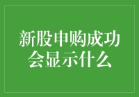 新股申购成功会显示啥？难道是钞票飞沙走石？