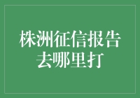 株洲征信报告打哪儿打？不就是打印店吗！