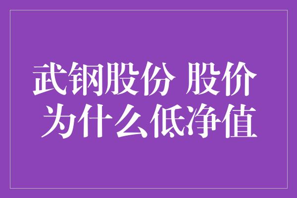 武钢股份 股价 为什么低净值