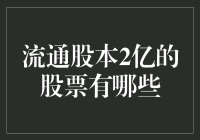 流通股本2亿股的股票有哪些？洞察A股市场中的中型企业