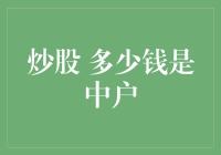 炒股多少资金才算中户？专业视角下的解读