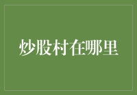 炒股村：一个依托虚拟平台的现实乌托邦