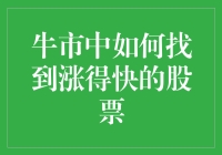 牛市行情下，如何精准捕捉快速上涨的股票