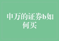 申万宏源证券B股：投资策略与购买指南