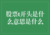 股票代码中以T开头的含义解析