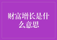 财富增长：一种持续的财富积累过程