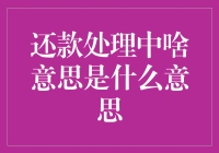 贷款还款处理中的处理中状态解析