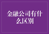 金融公司之间的差异：从服务范围到投资策略