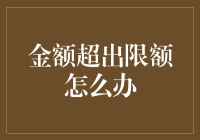 金额超出限额？别急，让我们用钱来解决钱的问题！