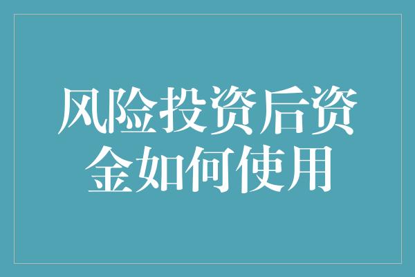 风险投资后资金如何使用