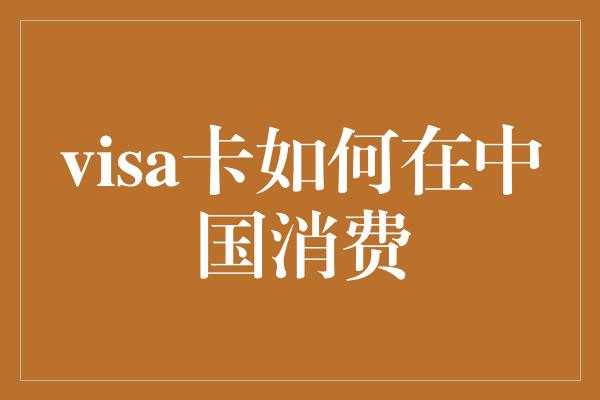 visa卡如何在中国消费